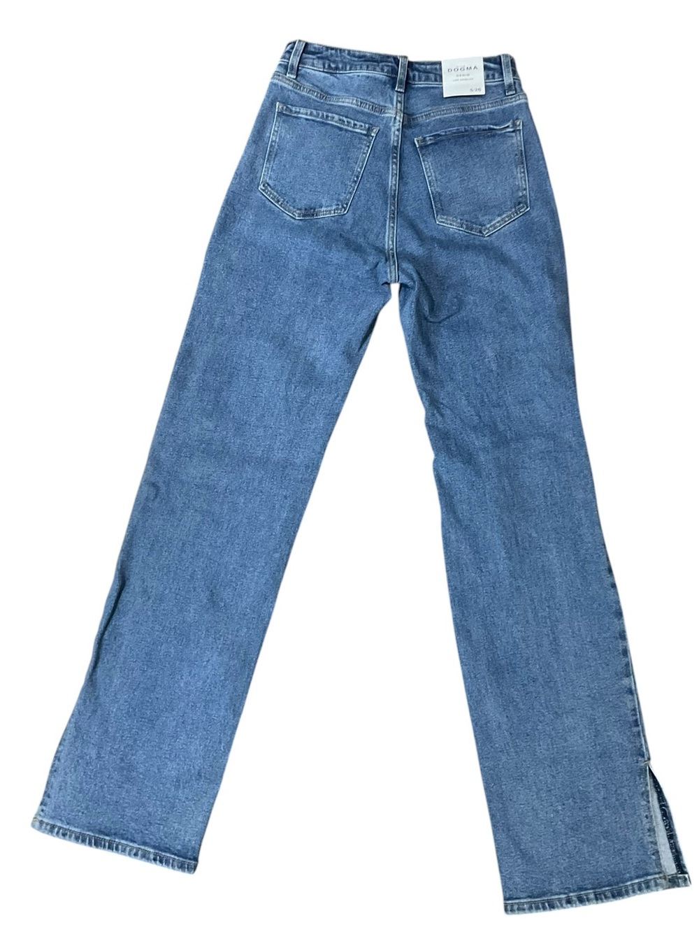 Dogma Women's Blue Straight-Leg Distressed Jeans - Picture 3 of 6